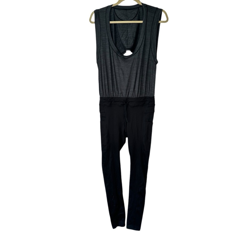 Free People Movement Black Sleeveless Jumpsuit Size Medium Athleisure NWT